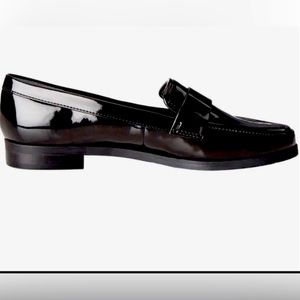 Black Patent leather Franco Sarto loafers, size 8.